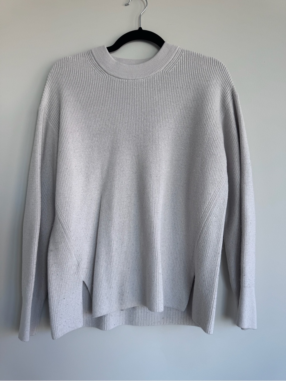 Lululemon Merino Wool-Blend Ribbed Crewneck Sweater White Size 6 Like New